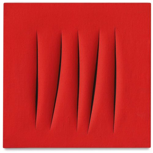 Lucio Fontana, Concetto Spaziale, Attese, Red 22 Lucio Fontana, Concetto Spaziale, Attese, Red 22