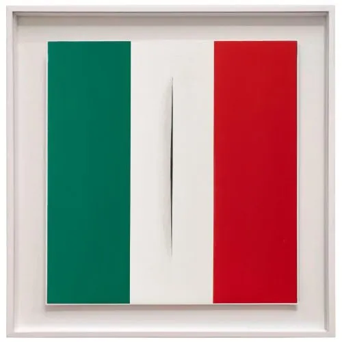 Lucio Fontana, Litalia Siamo Noi Omaggio A Lucio Fontana Soyut Lucio Fontana, Litalia Siamo Noi Omaggio A Lucio Fontana Soyut Sanat Akımları Kanvas Efektli Tablo, Resim Kağıdı Baskısı