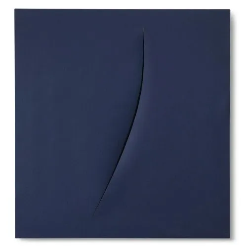 Lucio Fontana, Concetto Spaziale, Attesa Abstract Lucio Fontana, Concetto Spaziale, Attesa Abstract Art Movements Canvas, Drawing Paper Prints, Reproduction Oil Painting and High
