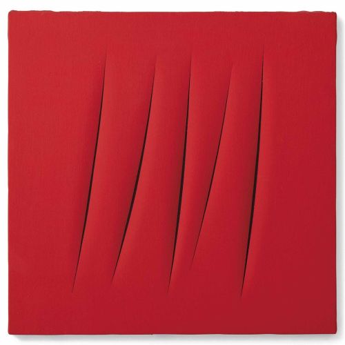 Lucio Fontana, Concetto Spaziale, Attese, Red 2 Lucio Fontana, Concetto Spaziale, Attese, Red 2