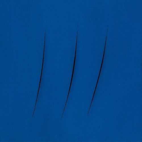 Lucio Fontana, Concetto Spaziale, Attese, Blue Lucio Fontana, Concetto Spaziale, Attese, Blue