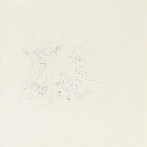 Lucio Fontana, Studio Per Decorazione: Facciata Della Chiesa Dellassunta Ai Piani Di Celle Ligure Art Movements  Canvas, Drawing