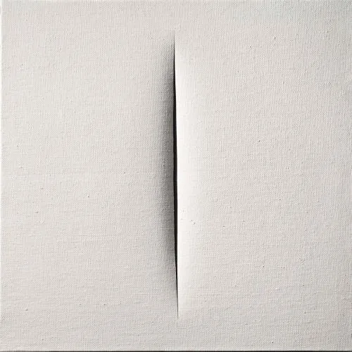 Lucio Fontana, Concetto Spaziale Attesa White 21 Abstract Lucio Fontana, Concetto Spaziale Attesa White 21 Abstract Art Movements Canvas, Drawing Paper Prints, Reproduction Oil Painting