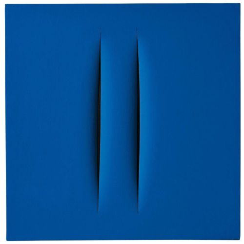 Lucio Fontana, Concetto Spaziale, Attese, Blue Lucio Fontana, Concetto Spaziale, Attese, Blue