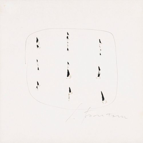 Lucio Fontana, Ears And Ink Lucio Fontana, Ears And Ink