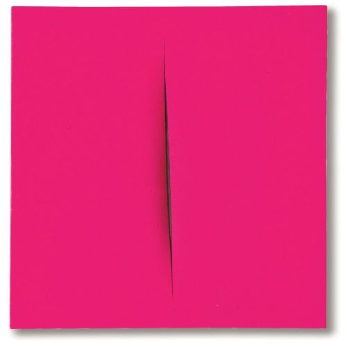 Lucio Fontana, Concetto Spaziale, Attesa Pink 1 Lucio Fontana, Concetto Spaziale, Attesa Pink 1