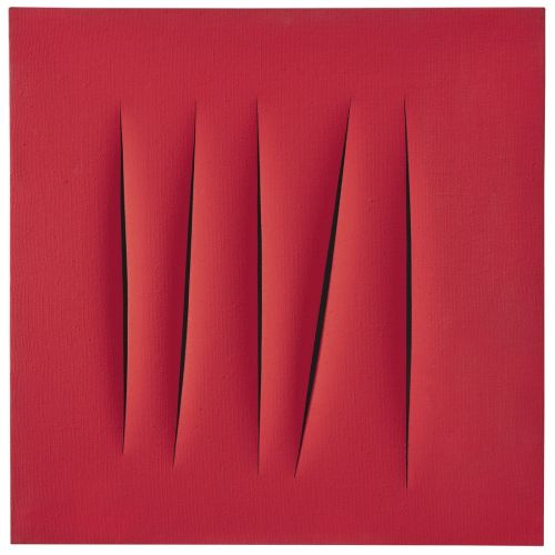 Lucio Fontana, Concetto Spaziale, Attese Rosso, Red 23 Lucio Fontana, Concetto Spaziale, Attese Rosso, Red 23