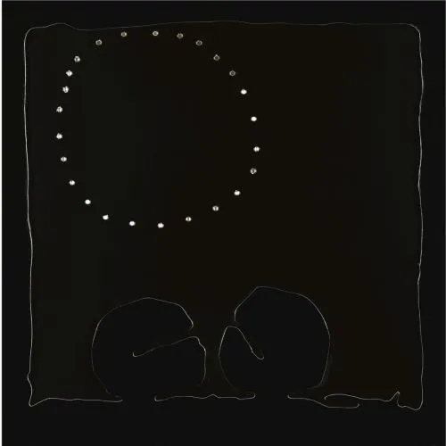 Lucio Fontana, Concetto Spaziale Teatrino Nero Soyut Sanat Akımları Kanvas Efektli Tablo, Resim Kağıdı Baskısı