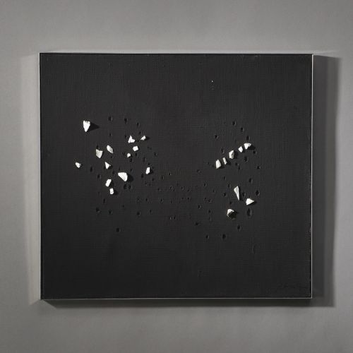Lucio Fontana, Concetto Spaziale Pebbles On Canvas Lucio Fontana, Concetto Spaziale Pebbles On Canvas
