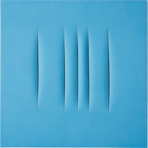Lucio Fontana, Concetto Spaziale, Attese, Blue Lucio Fontana, Concetto Spaziale, Attese, Blue