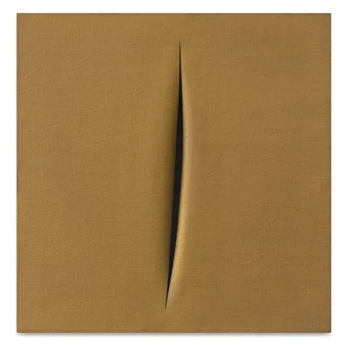 Lucio Fontana, Concetto Spaziale, Attesa Soyut Lucio Fontana, Concetto Spaziale, Attesa Soyut Sanat Akımları Kanvas Efektli Tablo, Resim Kağıdı Baskısı, Reprodüksiyon