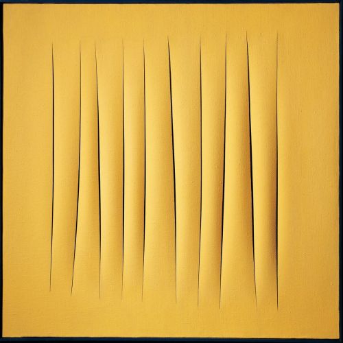 Lucio Fontana, Concetto Spaziale, Attese Yellow 1 Lucio Fontana, Concetto Spaziale, Attese Yellow 1