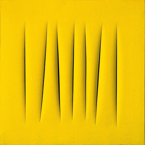 Lucio Fontana, Concetto Spaziale Attese Yellow 7 Lucio Fontana, Concetto Spaziale Attese Yellow 7