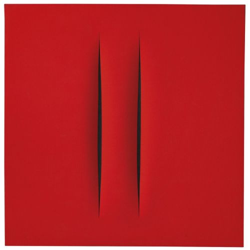 Lucio Fontana, Concetto Spaziale, Attese, Red 7 Lucio Fontana, Concetto Spaziale, Attese, Red 7