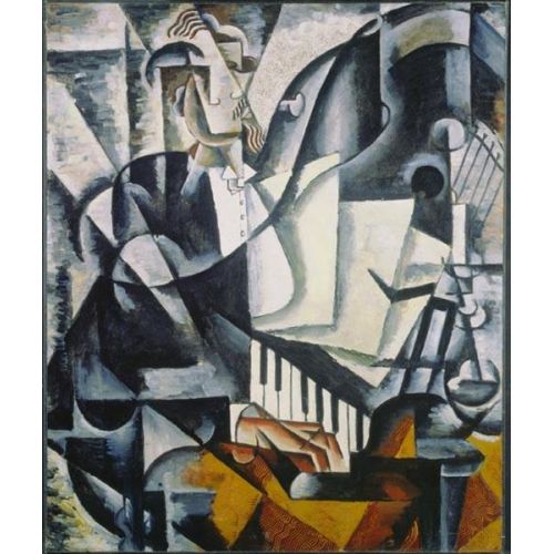 Lyubov Popova The Pianist Cubist Artwork