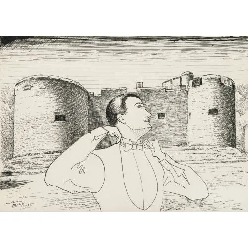 Man Ray, Chateau Dıf Sürrealizm Sanat Akımları Kanvas Efektli Tablo, Resim Kağıdı Baskısı, Reprodüksiyon ve Yüksek