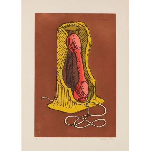 Man Ray, Le Telephone Rose Surrealism Art Movements Canvas, Drawing Paper Prints, Reproduction Oil Painting and High Resolution