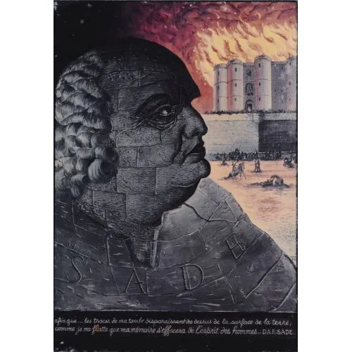 Man Ray, Portraits Imaginaires Du Marquis De Sade Dada Man Ray, Portraits Imaginaires Du Marquis De Sade Dada Art Movements Canvas, Drawing Paper Prints, Reproduction Oil Painting and