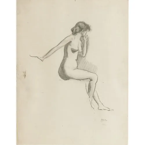 Man Ray, Oturmuş Çıplak Iı Dada Sanat Akımları Kanvas Efektli Tablo, Resim Kağıdı Baskısı, Reprodüksiyon ve Yüksek
