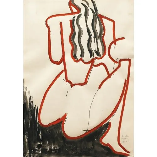 Man Ray, Oturmuş Çıplak Iıı Dada Man Ray, Oturmuş Çıplak Iıı Dada Sanat Akımları Kanvas Efektli Tablo, Resim Kağıdı Baskısı, Reprodüksiyon ve Yüksek