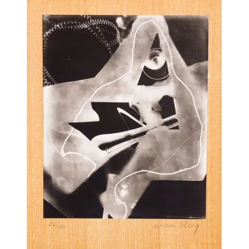 Man Ray, İsimsiz Rayograf Iıı Dada Sanat Akımları Kanvas Efektli Tablo, Resim Kağıdı Baskısı, Reprodüksiyon ve Yüksek