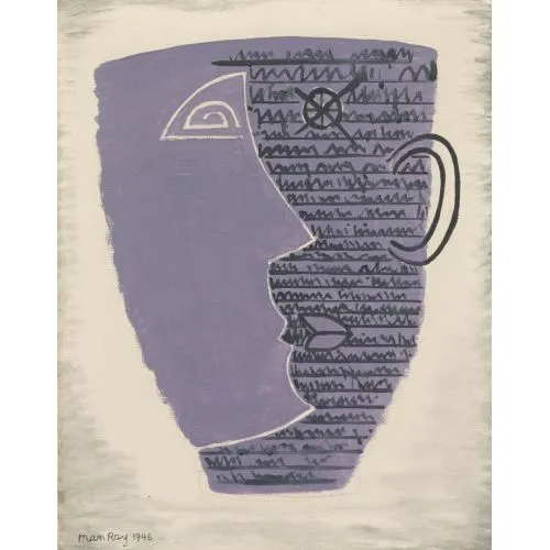 Man Ray, Vazo Figürü Sürrealizm Sanat Akımları Kanvas Efektli Tablo, Resim Kağıdı Baskısı, Reprodüksiyon ve Yüksek