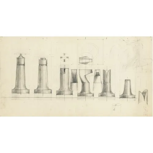 Man Ray, Satranç Taşları İçin Tasarımlar Sürrealizm Man Ray, Satranç Taşları İçin Tasarımlar Sürrealizm Sanat Akımları Kanvas Efektli Tablo, Resim Kağıdı Baskısı