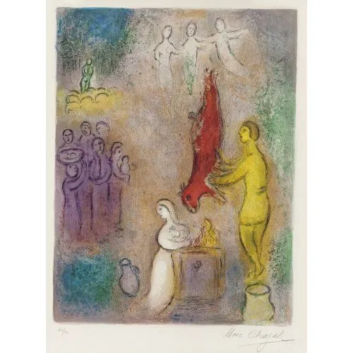 Marc Chagall Evlilik Tanrısı Sürrealizm Sanat Akımları Kanvas Efektli Tablo, Resim Kağıdı Baskısı, Reprodüksiyon ve