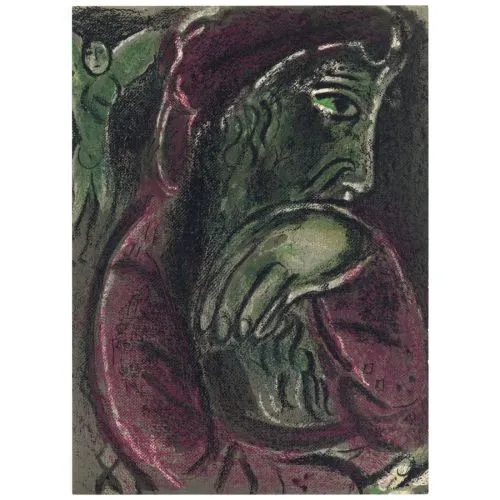 Marc Chagall Çaresizlik İçinde İş Sürrealizm Marc Chagall Çaresizlik İçinde İş Sürrealizm Sanat Akımları Kanvas Efektli Tablo, Resim Kağıdı Baskısı