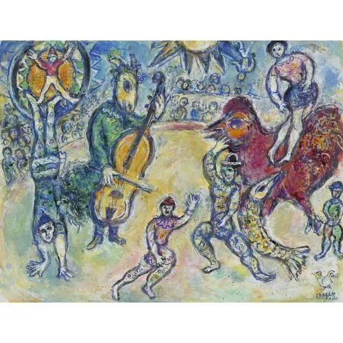 Marc Chagall Viyolonsel İçin Ane Sürrealizm Marc Chagall Viyolonsel İçin Ane Sürrealizm Sanat Akımları Kanvas Efektli Tablo, Resim Kağıdı Baskısı, Reprodüksiyon