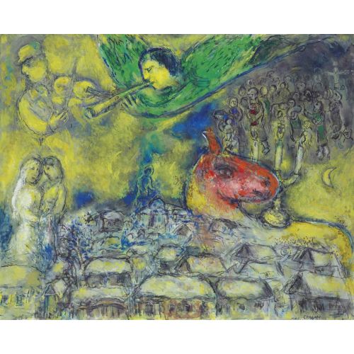 Marc Chagall, Lange Au Dessus Du Village Marc Chagall, Lange Au Dessus Du Village
