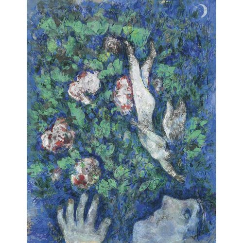 Marc Chagall, Lange In The Flowers Marc Chagall, Lange In The Flowers