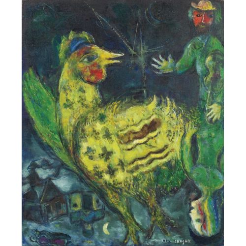 Marc Chagall, Le Coq Sur Fond Noir Marc Chagall, Le Coq Sur Fond Noir