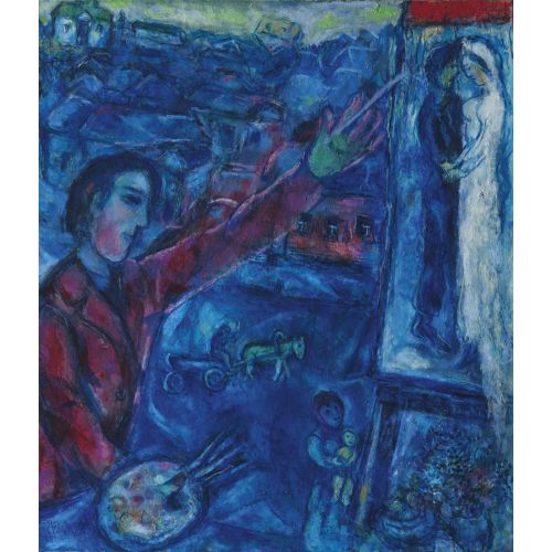 Marc Chagall, Le Peintre Devant Le Chevalet Marc Chagall, Le Peintre Devant Le Chevalet