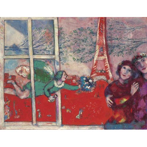Marc Chagall, Les Maries De La Tour Eiffel Marc Chagall, Les Maries De La Tour Eiffel