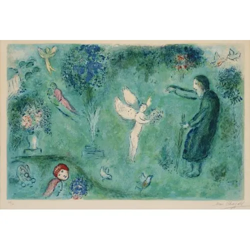 Marc Chagall, The Orchard Of Philetas From Daphnis And Chloe Surrealism Marc Chagall The Orchard Of Philetas From Daphnis And Chloe Surrealism Art Movements Canvas, Drawing Paper Prints, Reproduction