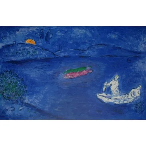 Marc Chagall Uzun Sürrealizm Marc Chagall Uzun Sürrealizm Sanat Akımları Kanvas Efektli Tablo, Resim Kağıdı Baskısı, Reprodüksiyon ve Yüksek