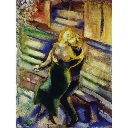 Marc Chagall, Lovers On A Bench Marc Chagall, Lovers On A Bench