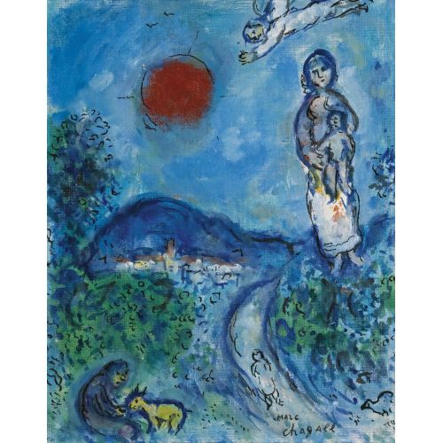 Marc Chagall, Zambak Altında Aşıklar Marc Chagall, Zambak Altında Aşıklar