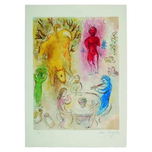 Marc Chagall, Pans Banquet Surrealism Marc Chagall Pans Banquet Surrealism Art Movements Canvas, Drawing Paper Prints, Reproduction Oil Painting and High Resolution