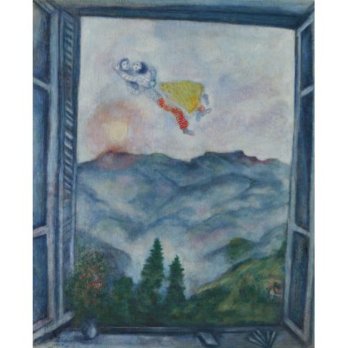 Marc Chagall, Paysage A Peyra Cava Ou Les Amoureux A Peyra Cava