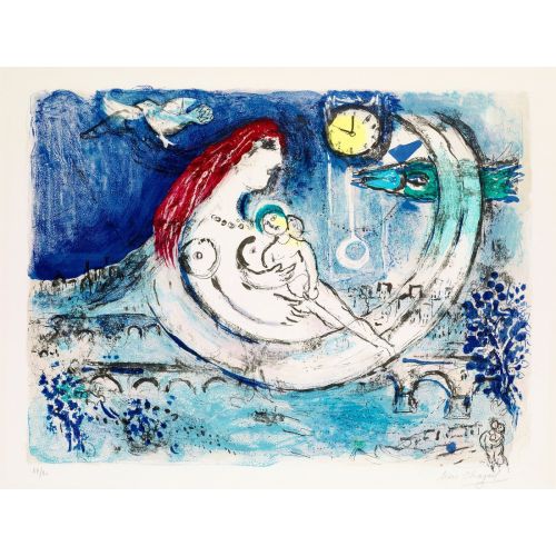 Marc Chagall, Paysage Bleu Surrealism Marc Chagall Paysage Bleu Surrealism Art Movements Canvas, Drawing Paper Prints, Reproduction Oil Painting and High Resolution
