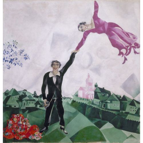 Marc Chagall, Promenade Surrealism Marc Chagall Promenade Surrealism Art Movements Canvas, Drawing Paper Prints, Reproduction Oil Painting and High Resolution Image