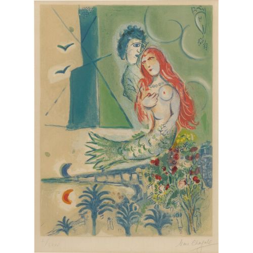 Marc Chagall, Sirene With Poet Marc Chagall, Sirene With Poet