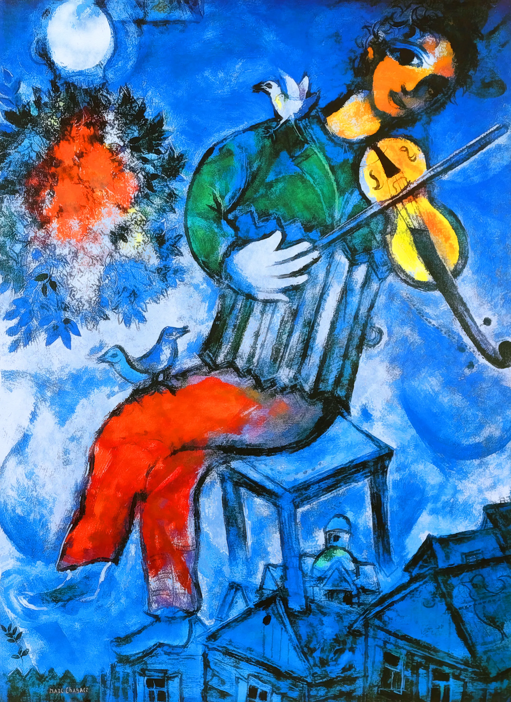 Marc Chagall Mavi Kemancı | Arthipo