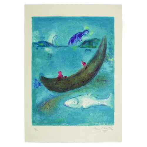 Marc Chagall Ölü Yunus Ve Üç Yüz Dramaları Sürrealizm Marc Chagall Ölü Yunus Ve Üç Yüz Dramaları Sürrealizm Sanat Akımları Kanvas Efektli Tablo, Resim Kağıdı Baskısı