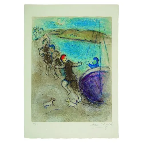 Marc Chagall Genç Metinler Sürrealizm Marc Chagall Genç Metinler Sürrealizm Sanat Akımları Kanvas Efektli Tablo, Resim Kağıdı Baskısı, Reprodüksiyon ve