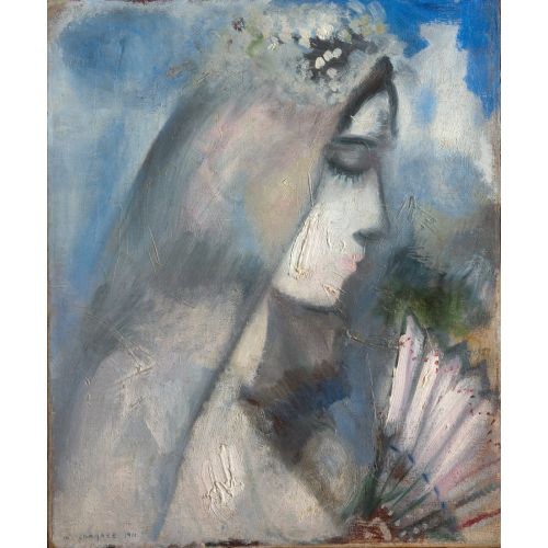 Marc Chagall, Bride With A Fan Marc Chagall, Bride With A Fan