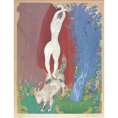 Marc Chagall Charles Sorlier La Baie Des Anges Au Bouquet De Surrealism Art Movements Canvas, Drawing Paper Prints, Reproduction