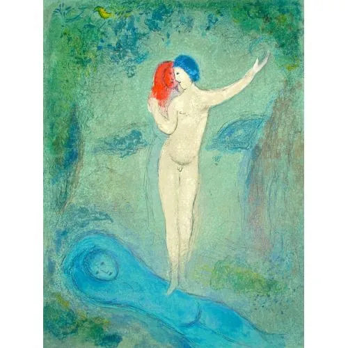 Marc Chagall, Chloe Kiss Surrealism Marc Chagall Chloe Kiss Surrealism Art Movements Canvas, Drawing Paper Prints, Reproduction Oil Painting and High Resolution
